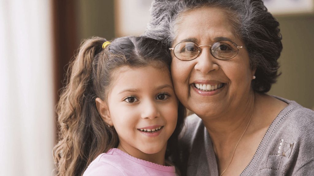 Judy with her granddaughter