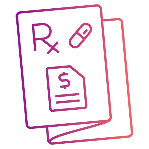 icon of a brochure about medications or prescriptions