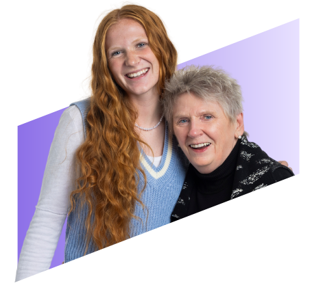 Hannah and Rita standing together, smiling