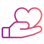 icon of caring hand
