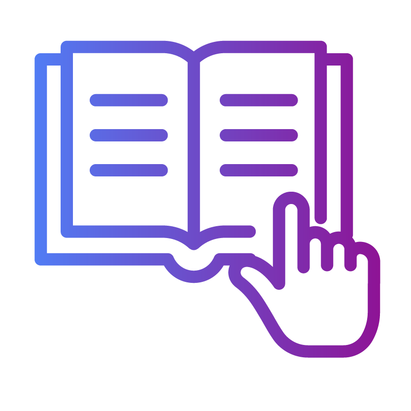 icon of book and hand